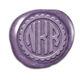 Scallop Frame Circle Monogram Peel & Stick Wax Seals Image 6 of 11